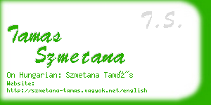 tamas szmetana business card